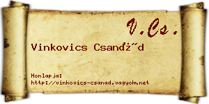 Vinkovics Csanád névjegykártya